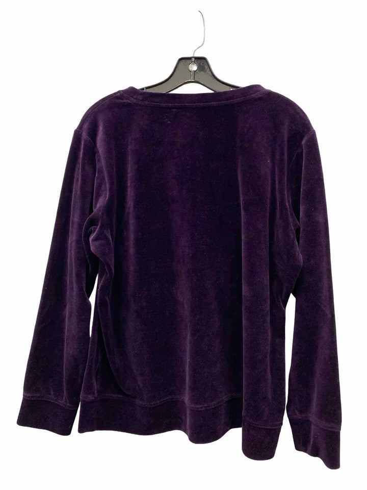 Karen Scott Size L Plum Velour Pants