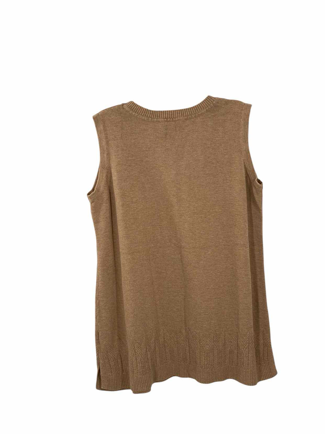 Isaac Mizrahi Live! Size M Beige Knit Tank Top