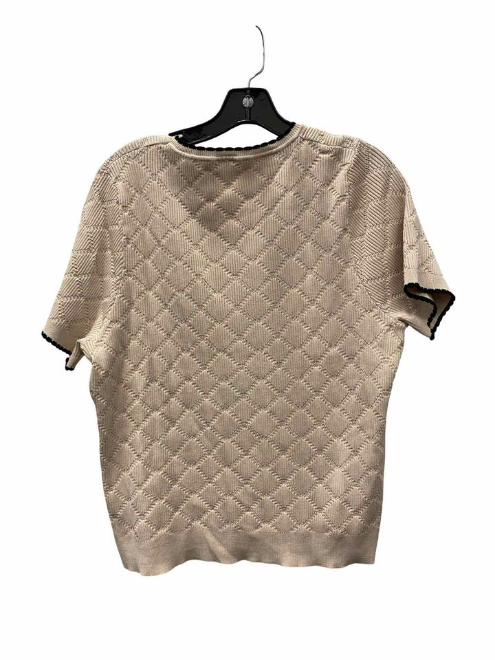 Adriana Papell Size XL Brown Short Sleeve Shirts
