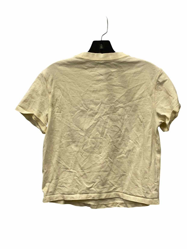 Lululemon Size S Cream lululemon Cotton Short Sleeve Shirts