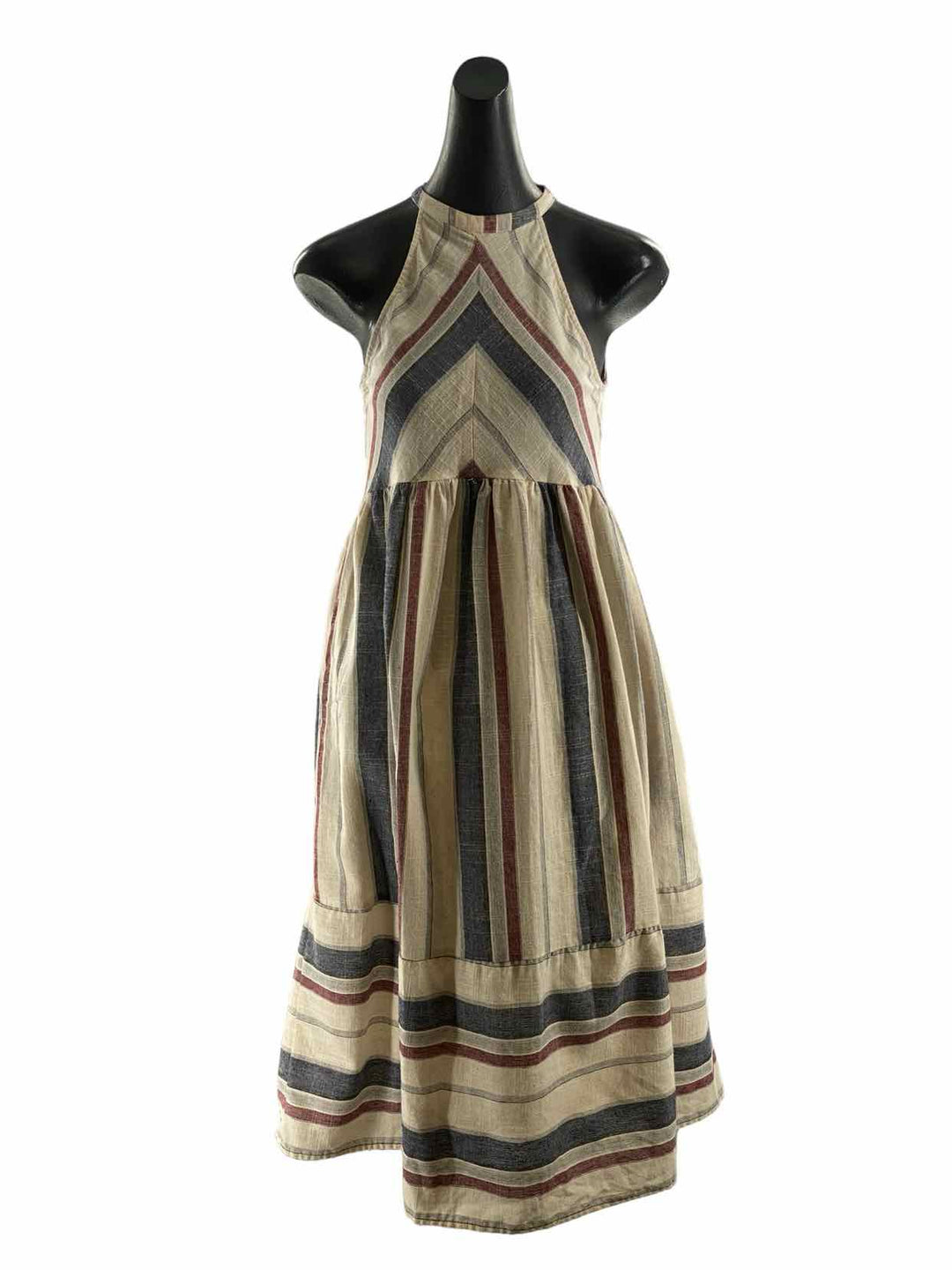 Unknown Brand Size XS Cream Multi Stripe Dress