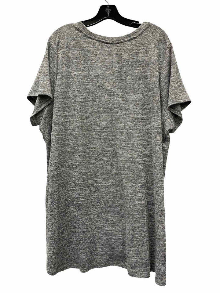 Lane Bryant Size 3X Gray Short Sleeve Shirts