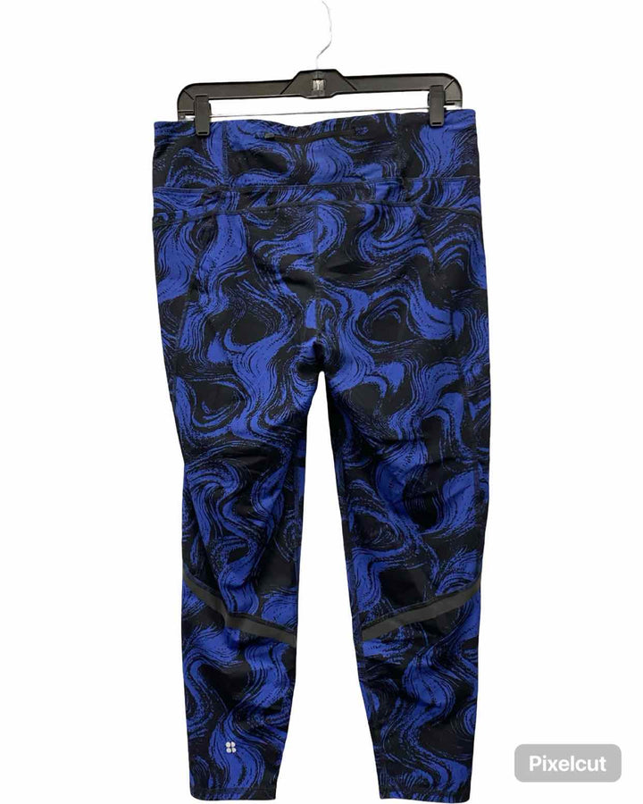 Sweaty Betty Size 16 Blue Black 7/8 Length Athletic Pants