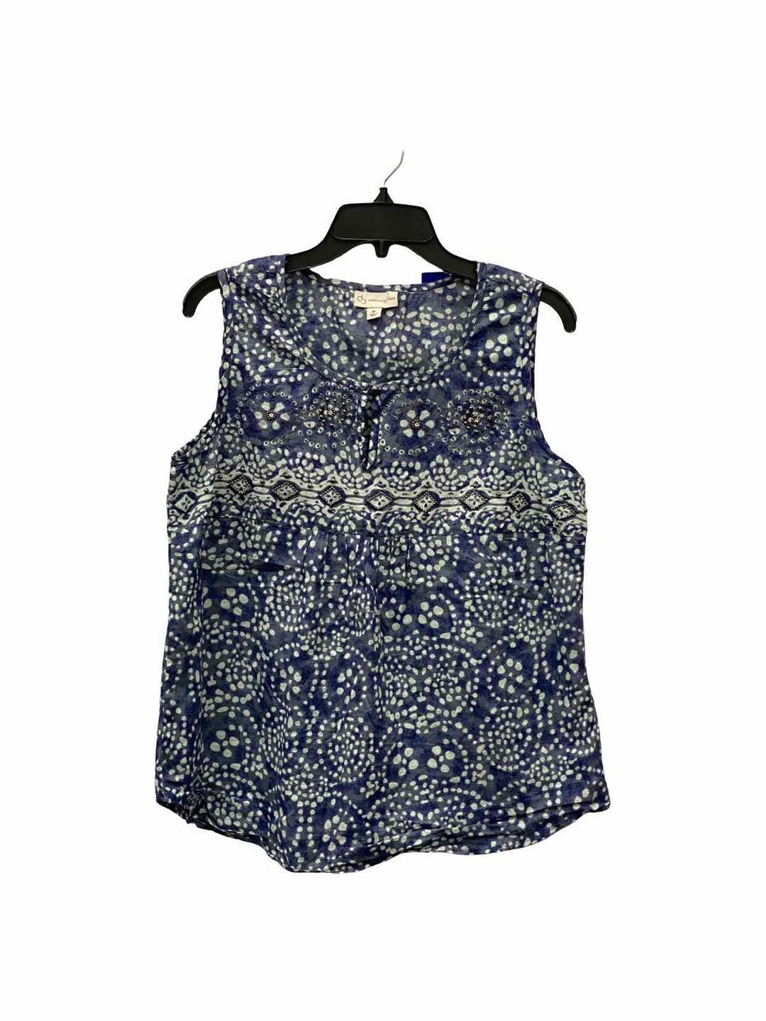 Established 1962 Size M Blue Sparkly Tank Top
