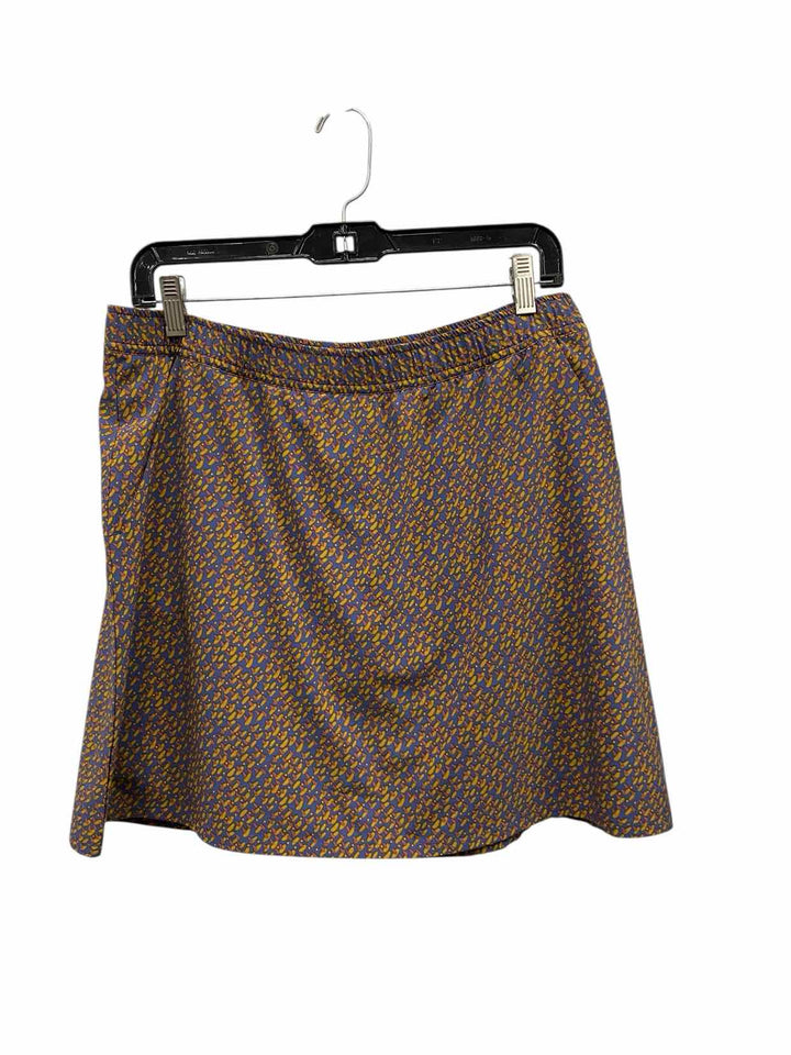 Toad & Co. Size M Blue Yellow Skirt
