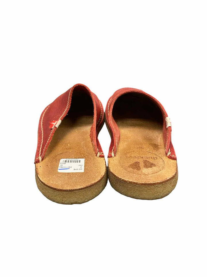 Duckfeet Shoe Size 39 Red Leather Blavand Clogs