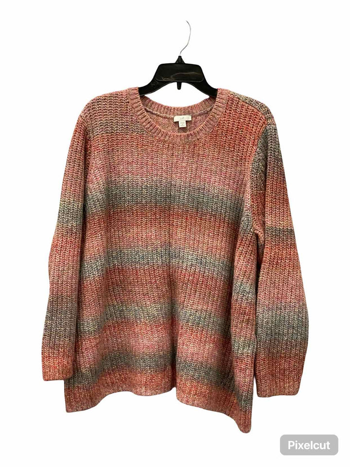 J Jill Size 2X Pink Sweater