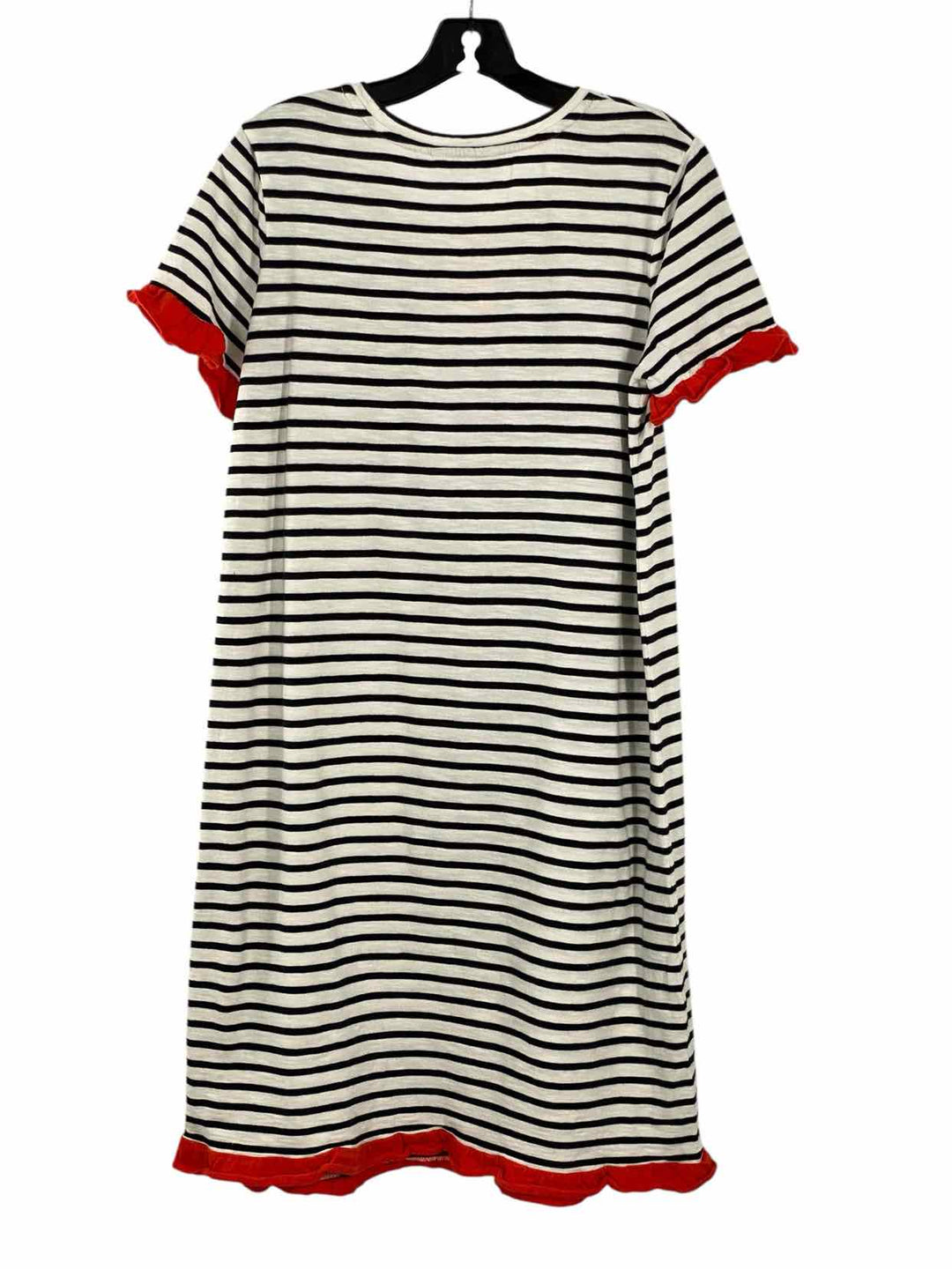 boden Size 10 Black White Striped Dress