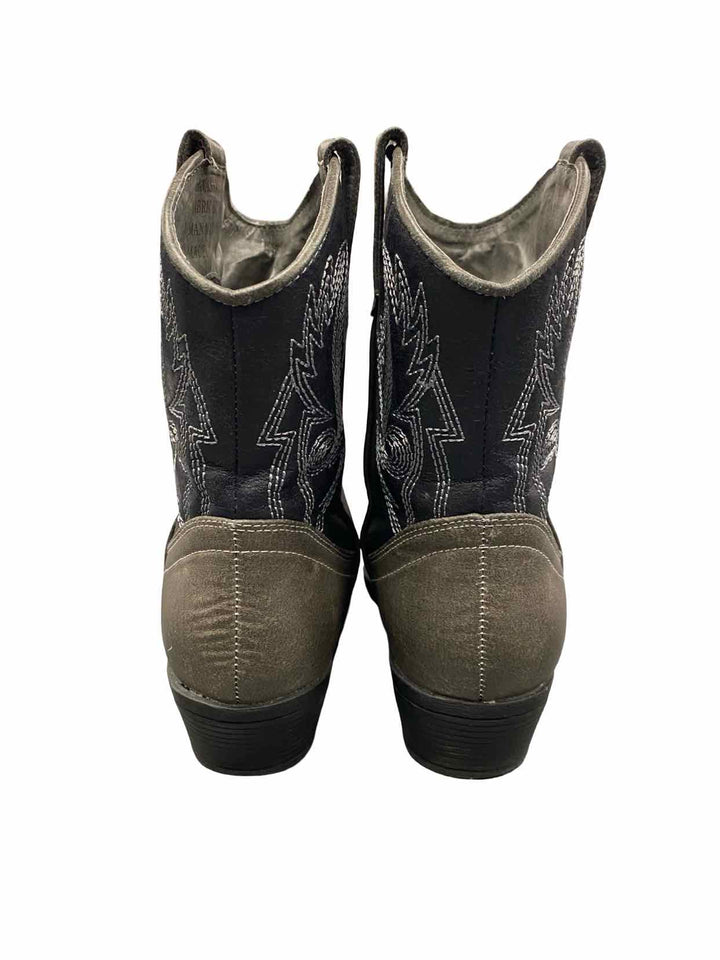 London Rebel Shoe Size 5.5 Grey Faux Leather Boots(Ankle)