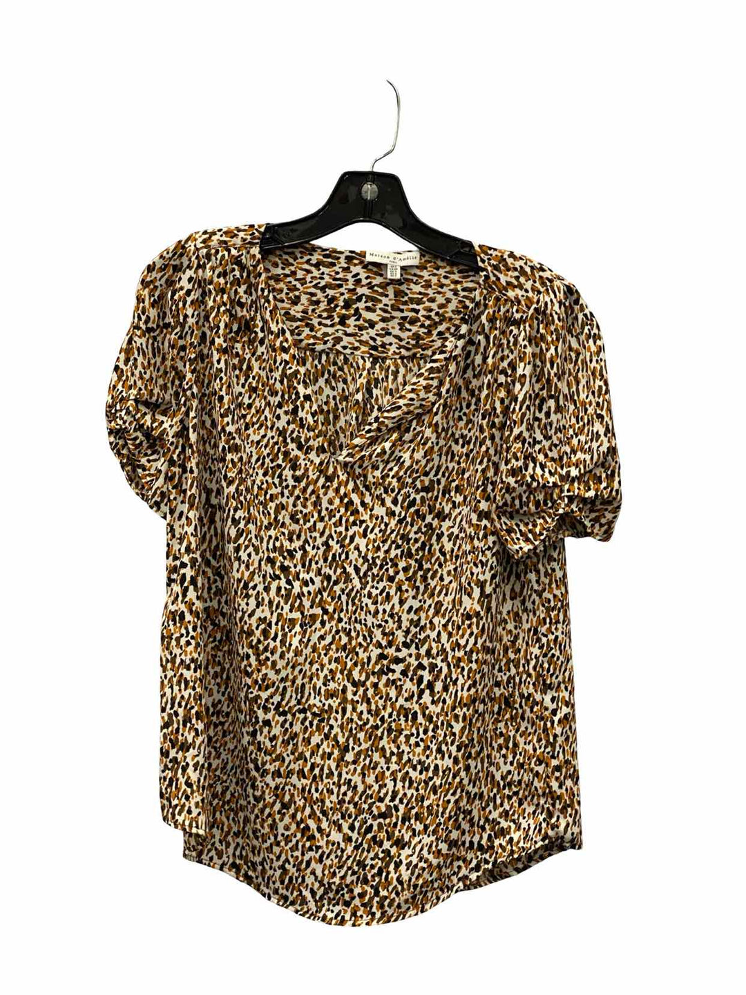 Maison d'Amelie Size S Multi-Color Print Short Sleeve Shirts