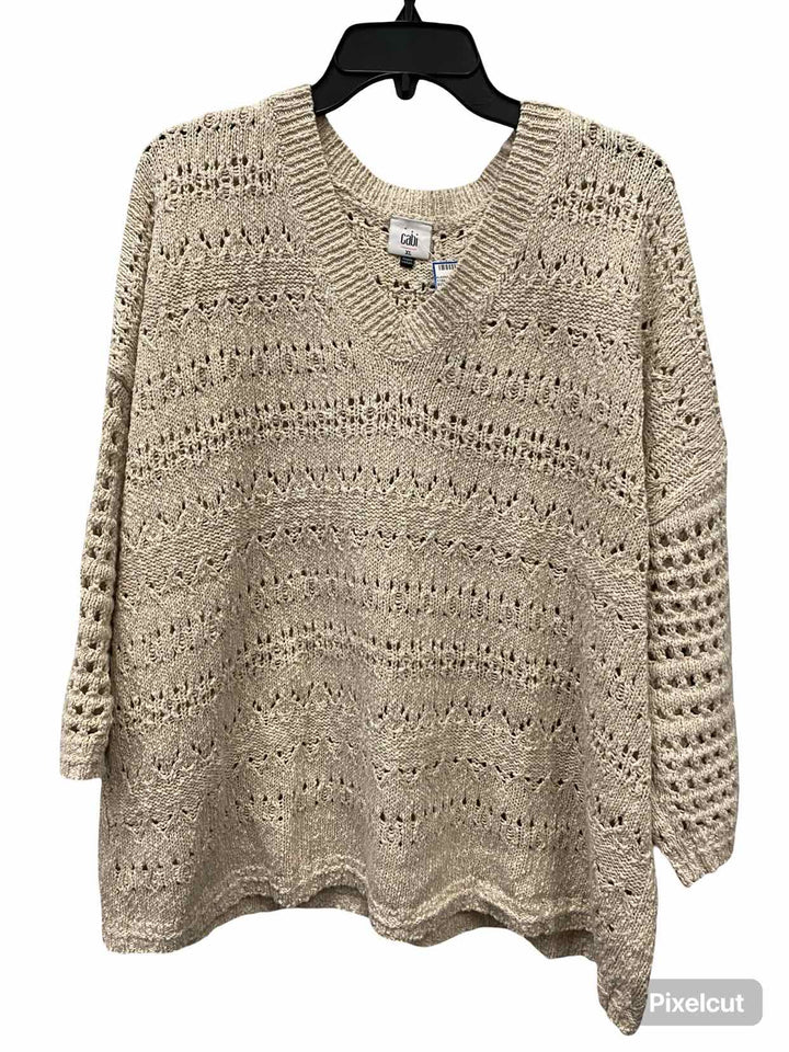 Cabi Size XL Beige Sweater