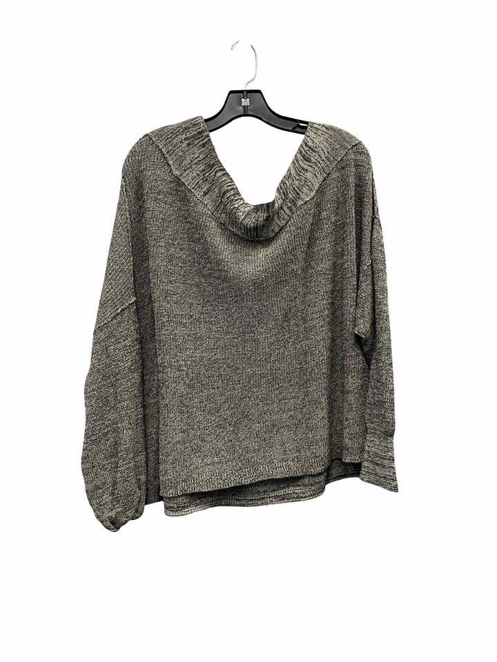 Free People Size L Black Grey Sweater