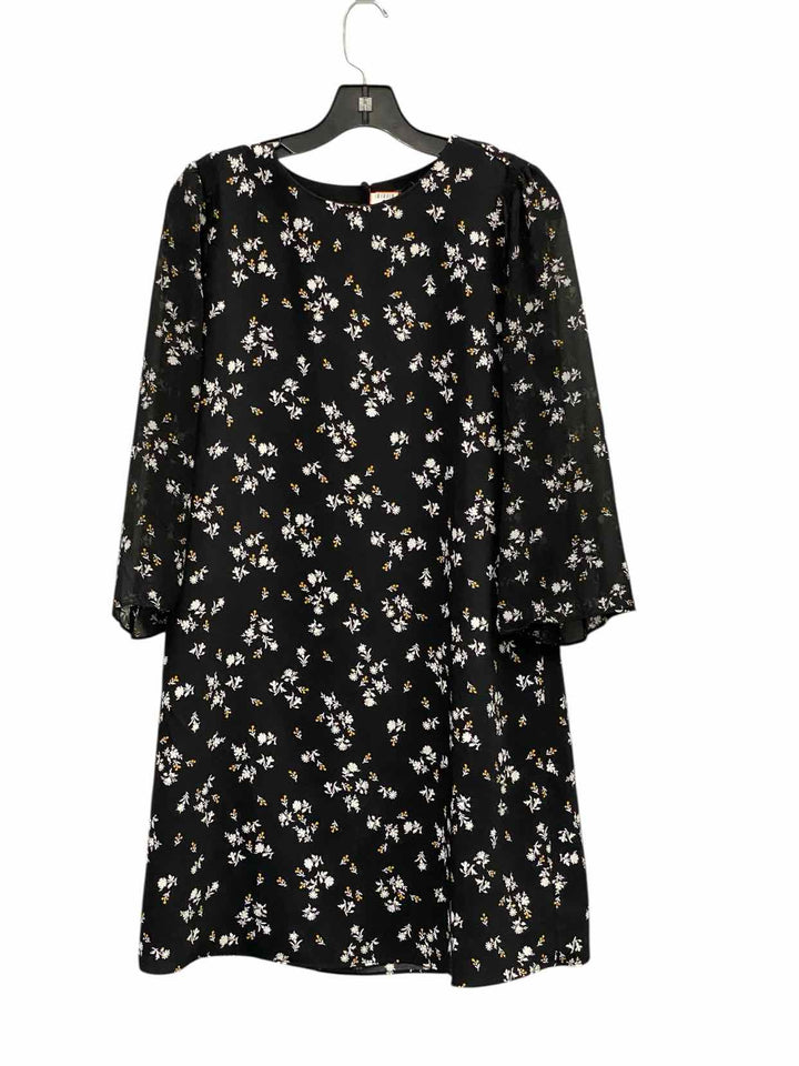 Ann Taylor Size 4 Black Floral Dress