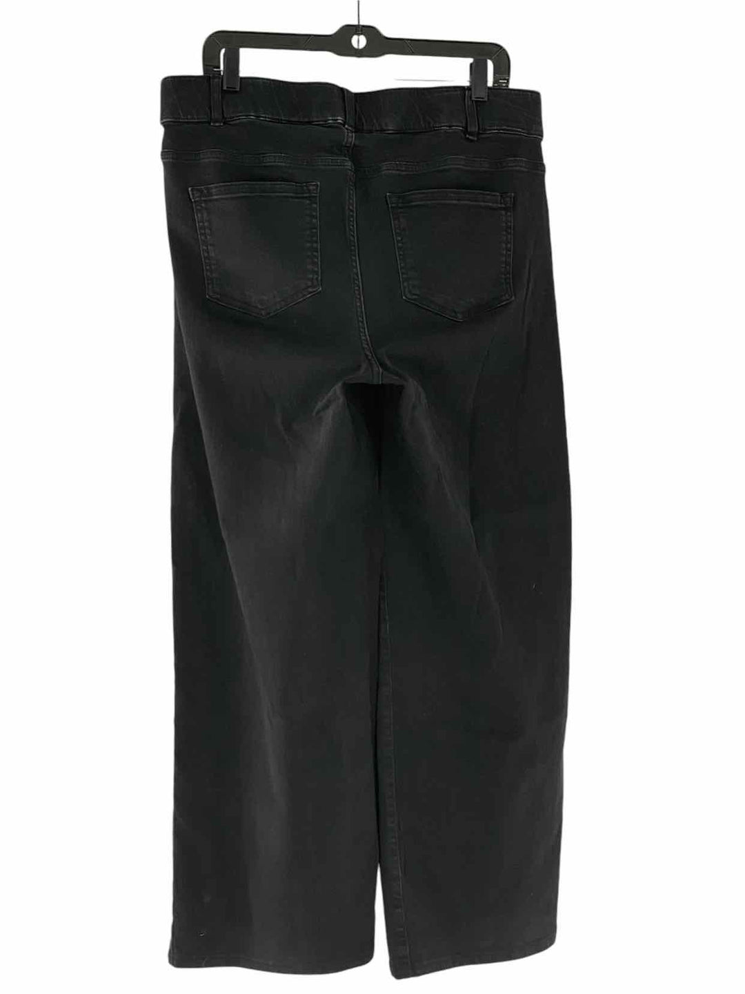 J Jill Size 16 Black Denim Wide leg Jeans