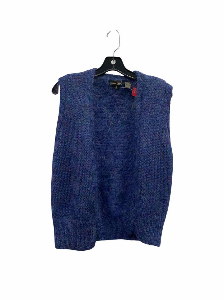 Jeanne Pierra Size S Blue 72% Mohair Vest
