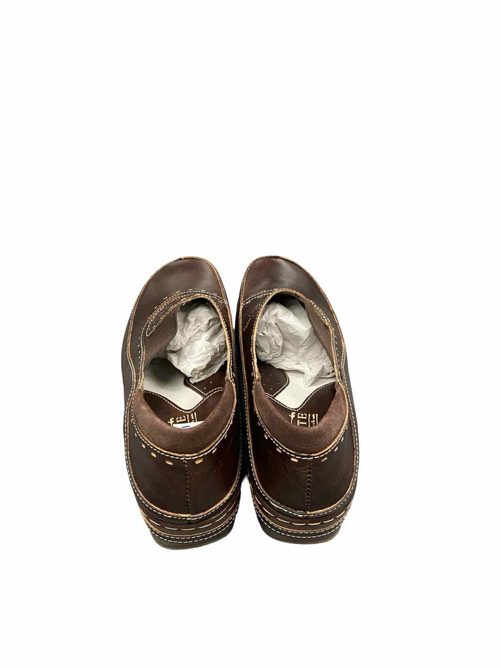 L'Artiste Shoe Size 42 Brown Leather Burbank New in Box Clogs