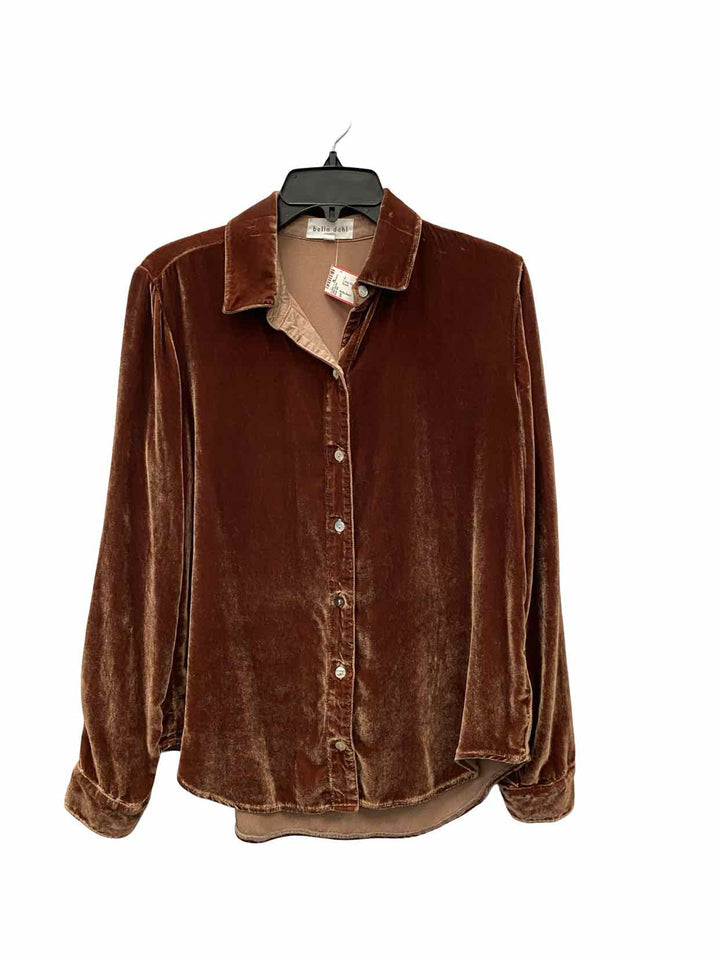 Bella Dahl Size S Brown Long Sleeve Shirts