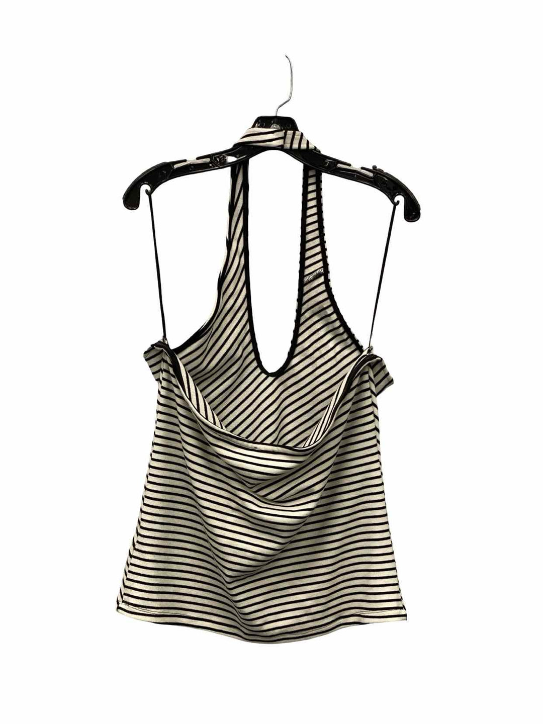Maeve Size XL Black White Stripe Tank Top