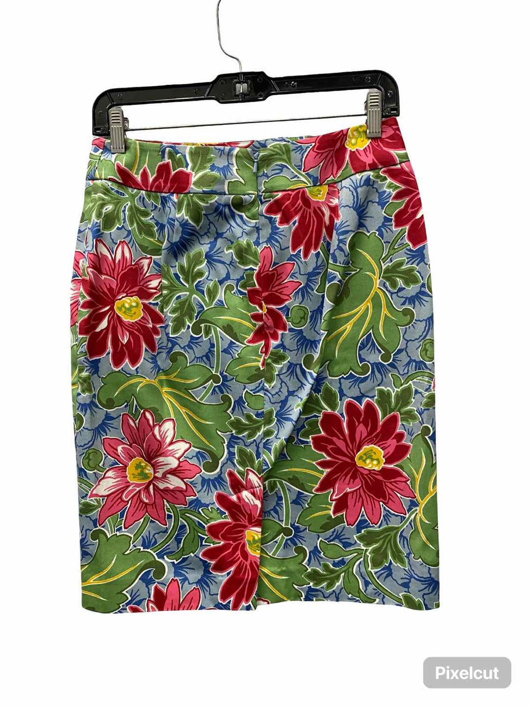 Talbots Size 2P Green Floral Skirt