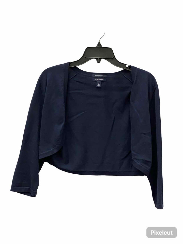 Lands End Size S Navy Cotton Long Sleeve Shirts