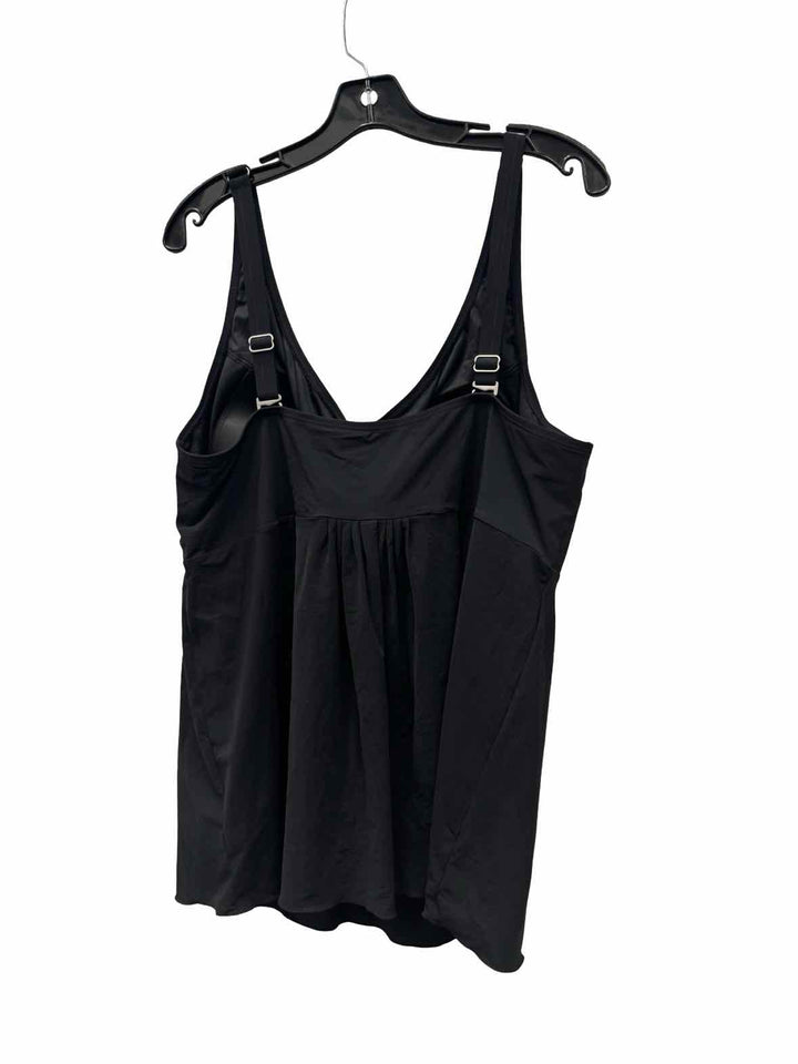 Lands End Size 18 Black Swimsuit Top