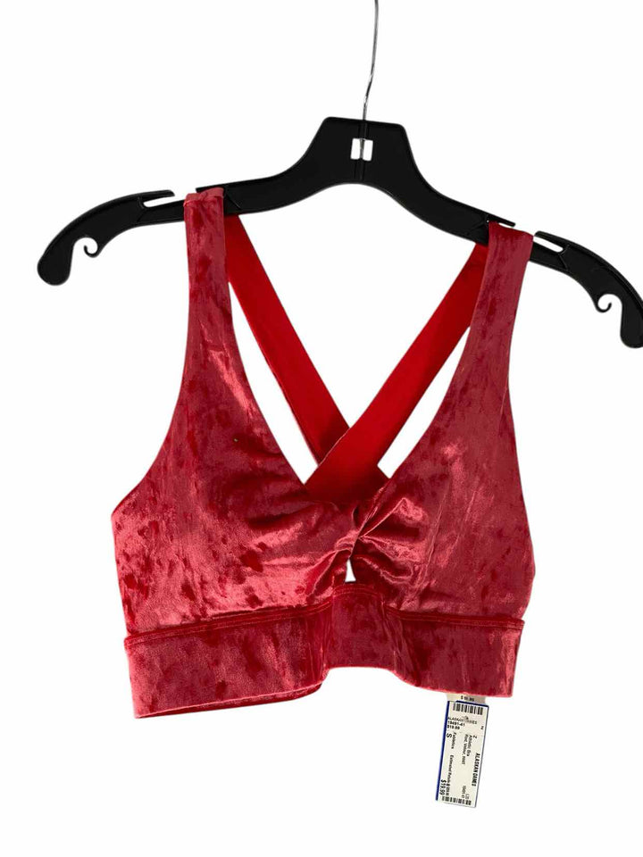 Fabletics Size S Red Velour Athletic Bra