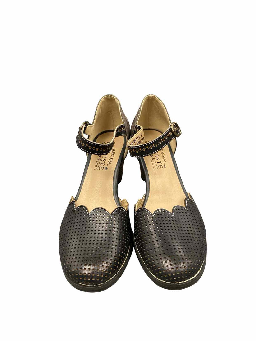 L'Artiste Shoe Size 37 Black Leather Parchelle Heels