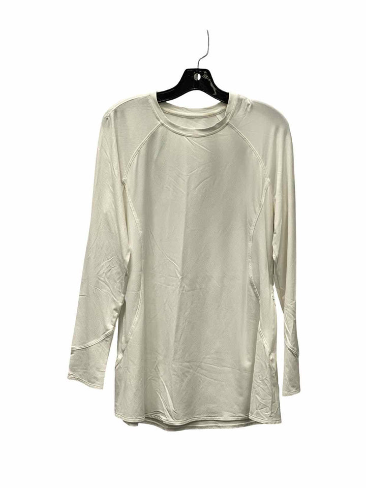 Lululemon Size 8 White Athletic Long Sleeve