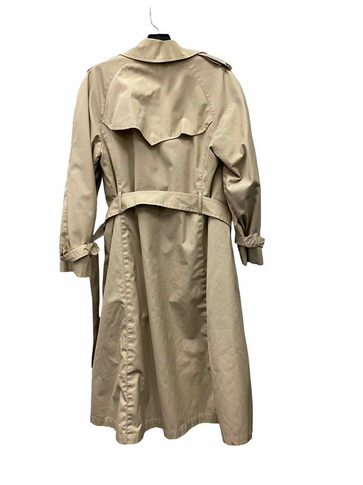 London Fog Size 8 Beige Zip Out Fleece Lining Coat(Long)