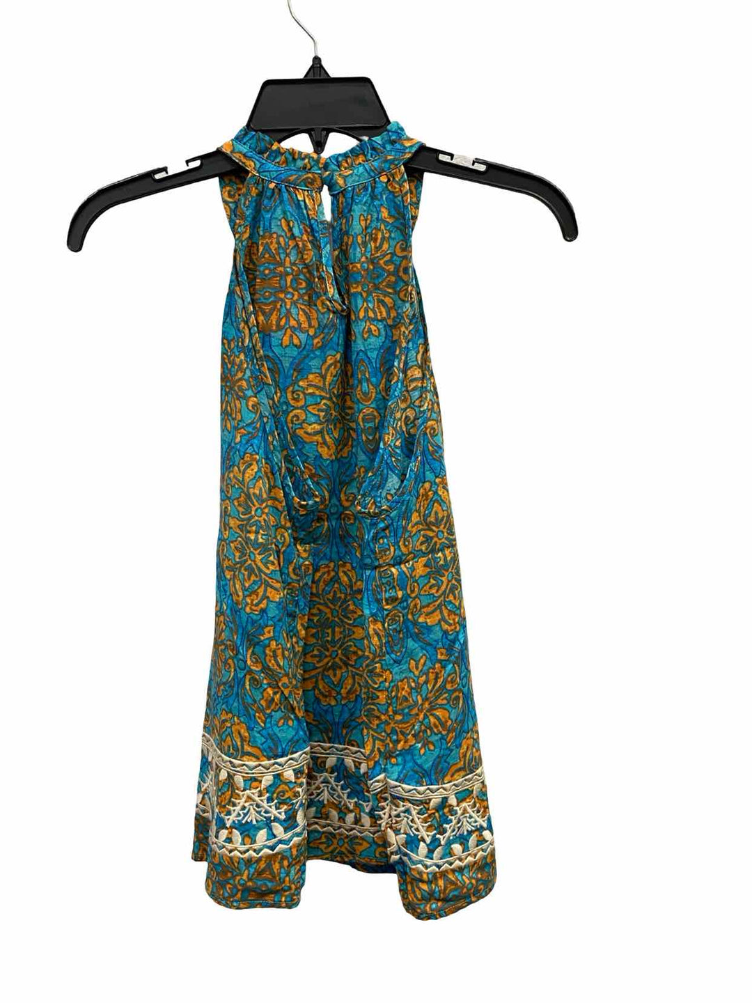 THML Size M Orange Blue Print Tank Top