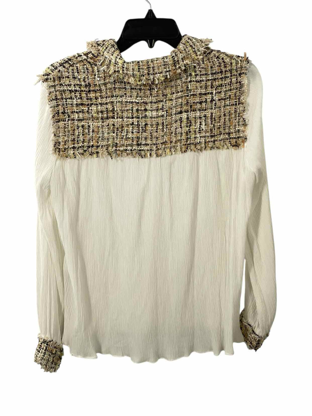 ZARA Size M White Long Sleeve Shirts