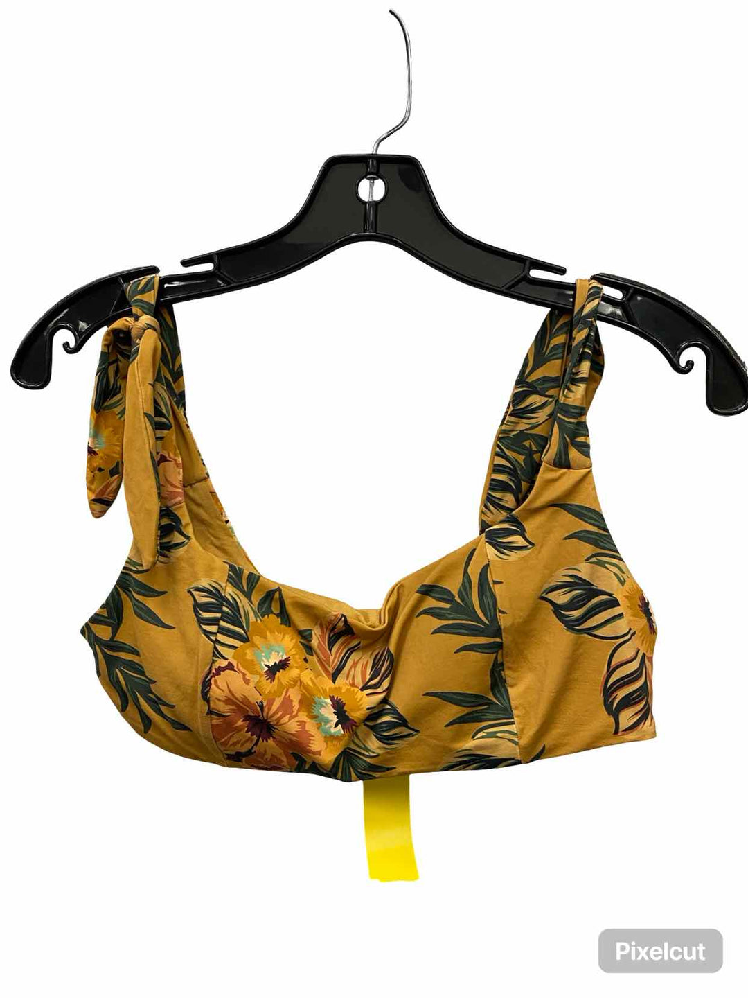Ripcurl Size M Yellow Floral Swimsuit Top