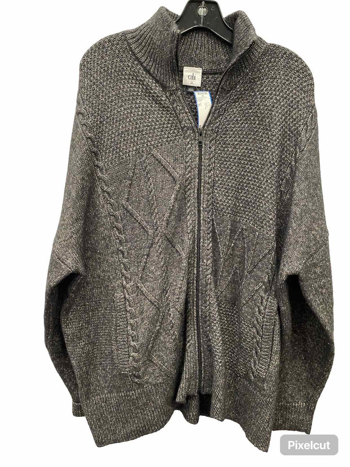 Cabi Size XL Grey Knit Jacket