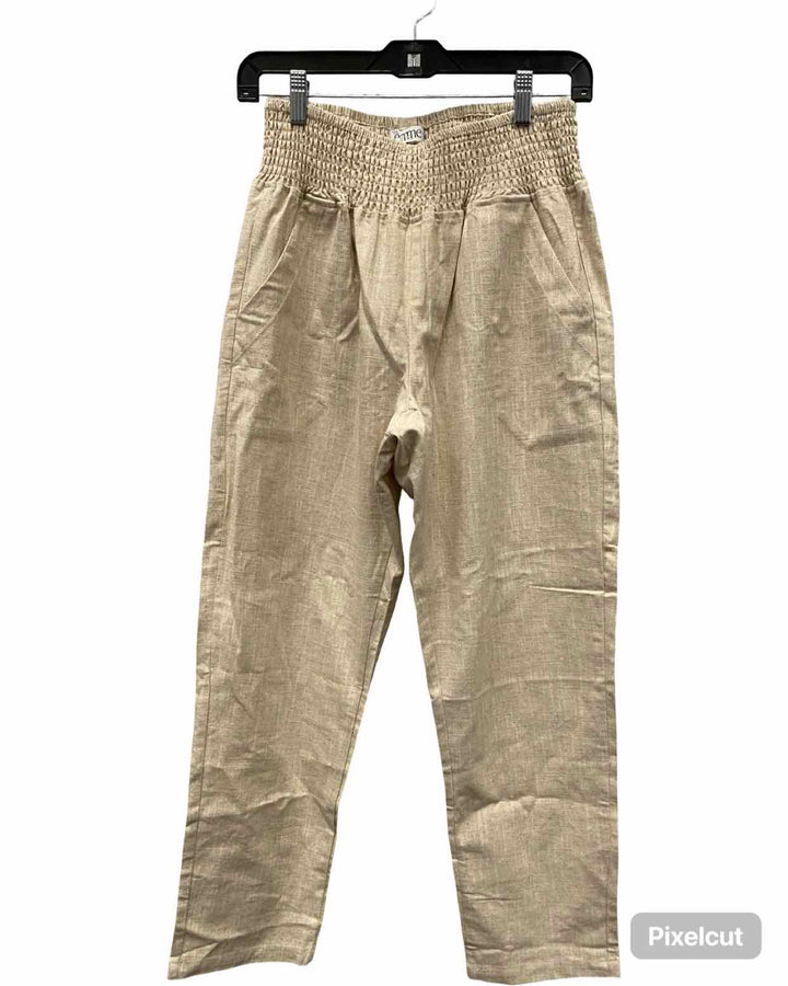 Emme by Marella Size M Beige 100% Linen Pants