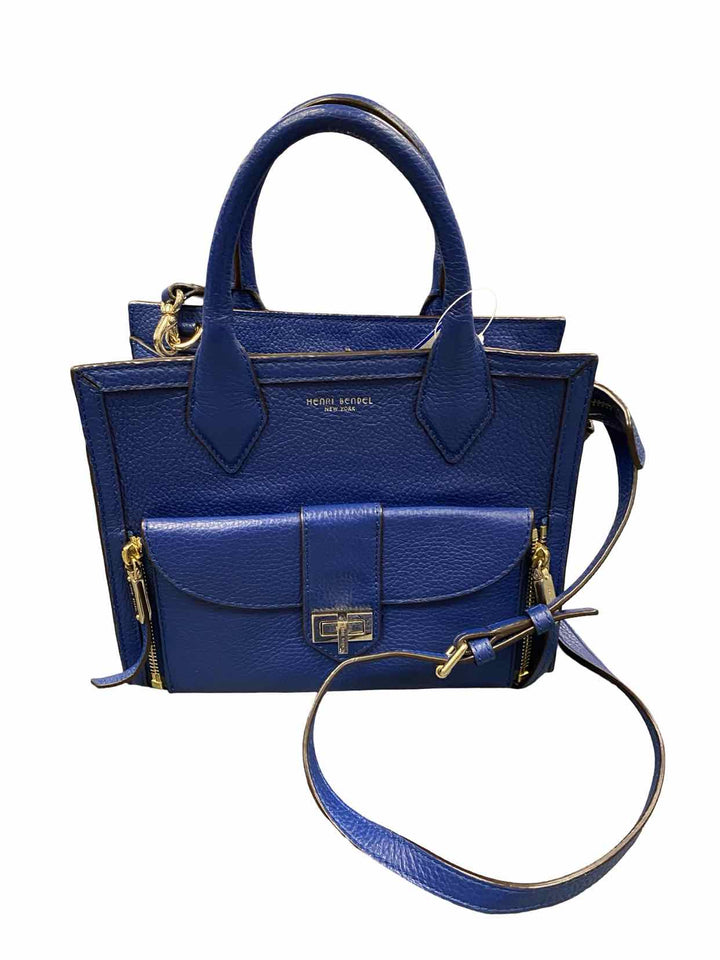 Henri Bendel Blue Mini Convertible Tote Purse