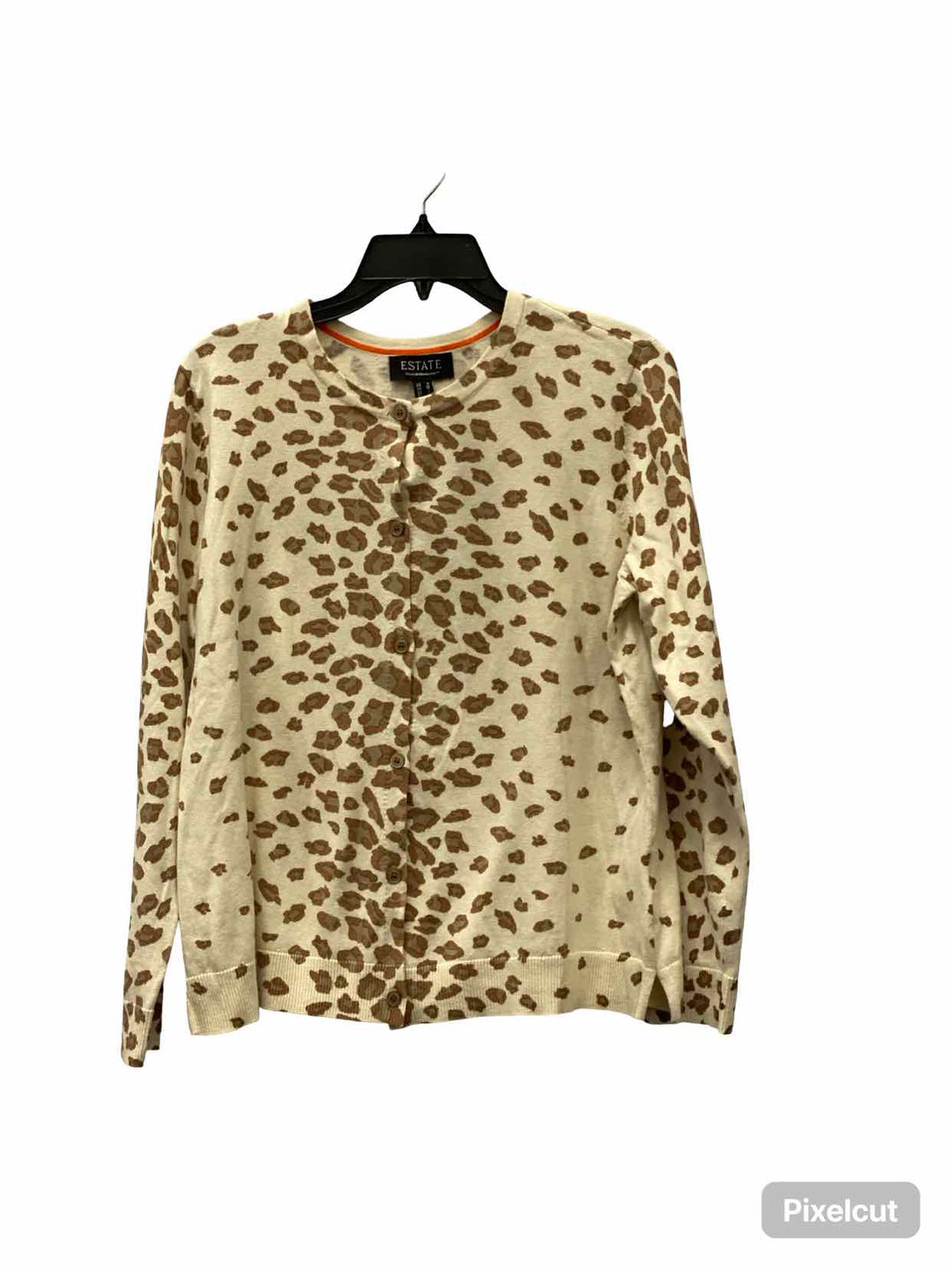 Isaac Mizrahi Live! Size S Brown Cheetah Long Sleeve Shirts