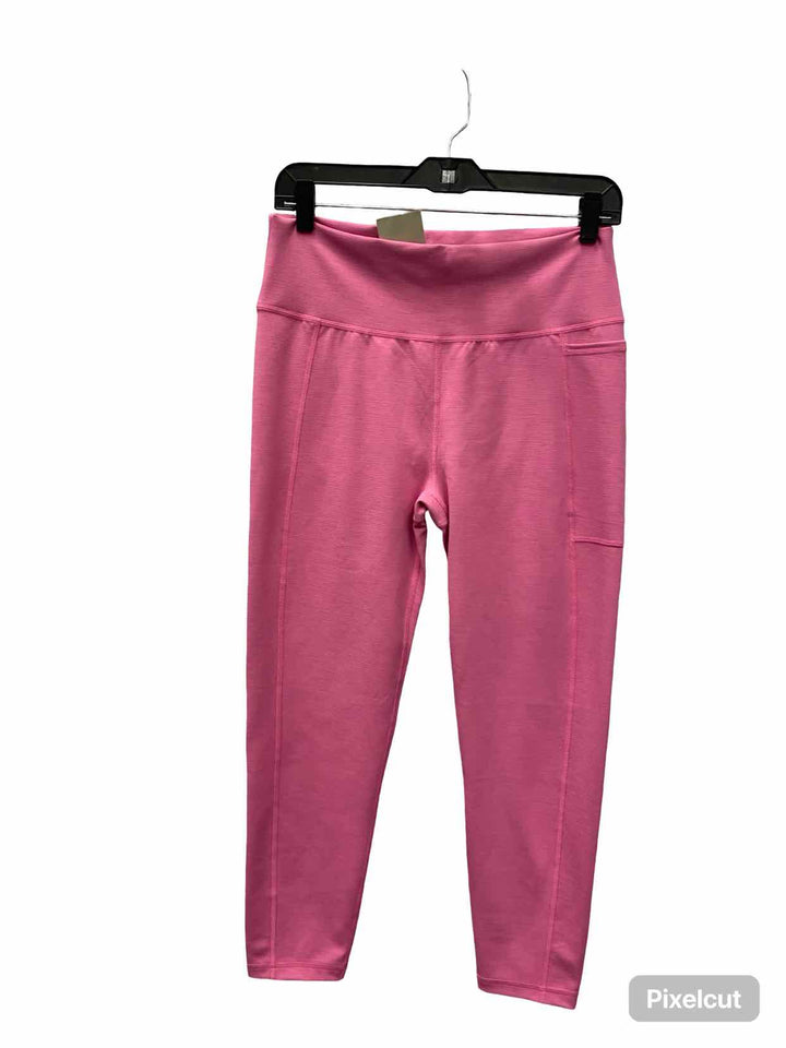 Sweaty Betty Size L Pink Ribbed Athletic Pants