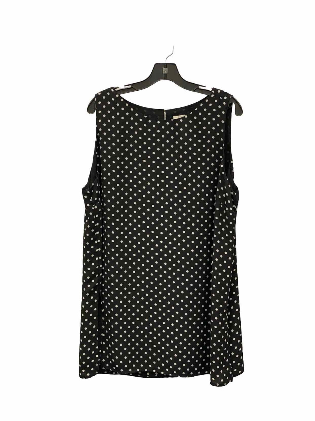 Chico's Size 3(16-18) Black White Polka Dot Tank Top