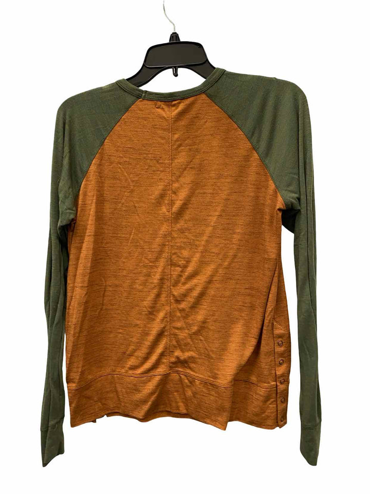 PrAna Size S Green Orange Long Sleeve Shirts