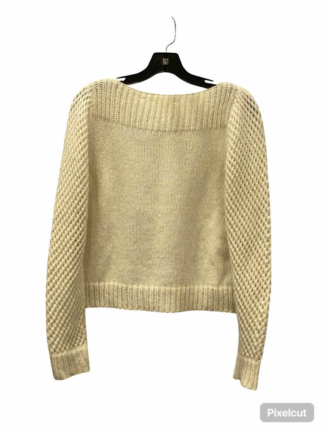LoveShackFancy Size S White Alpaca Blend Sweater
