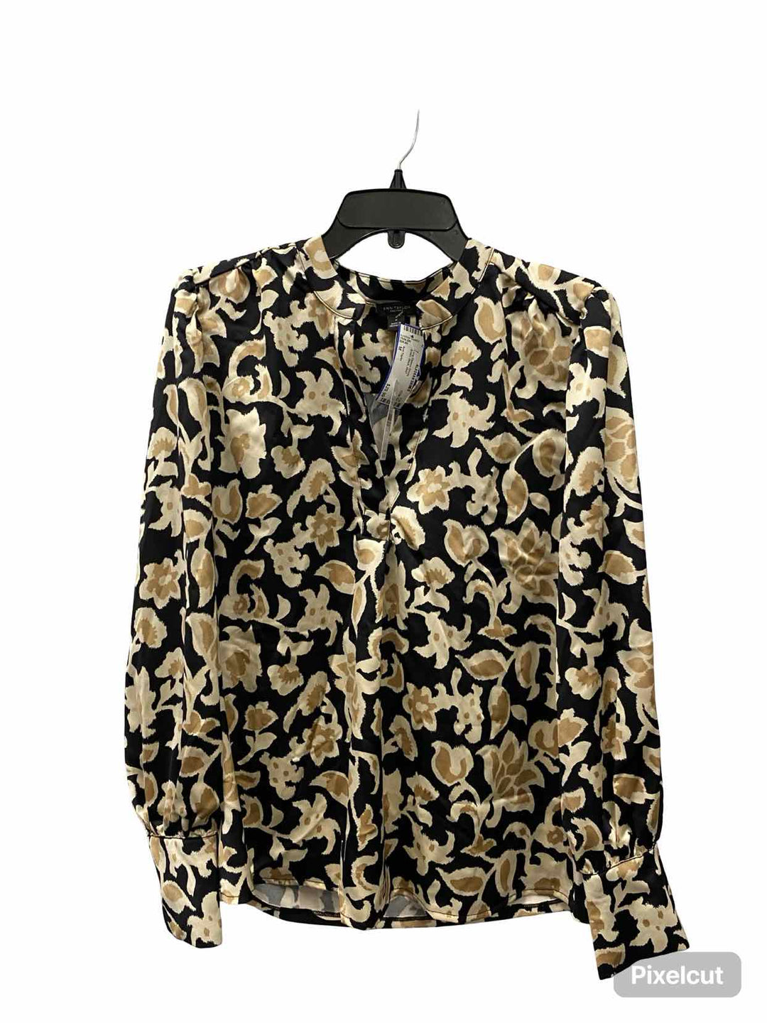 Ann Taylor Size M Brown Black Long Sleeve Shirts