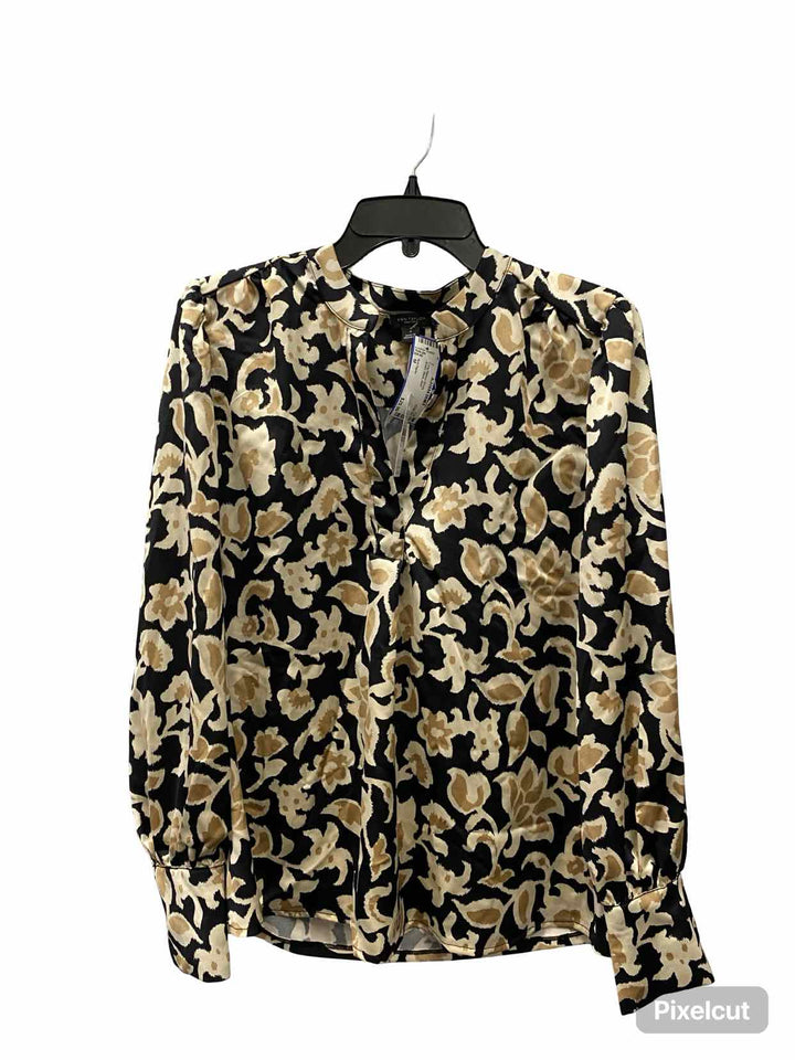 Ann Taylor Size M Brown Black Long Sleeve Shirts