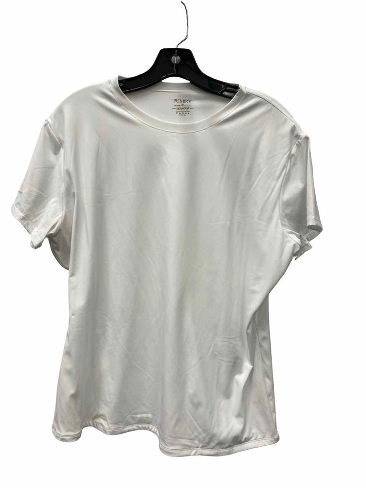 Pumiey Size XL White Short Sleeve Shirts