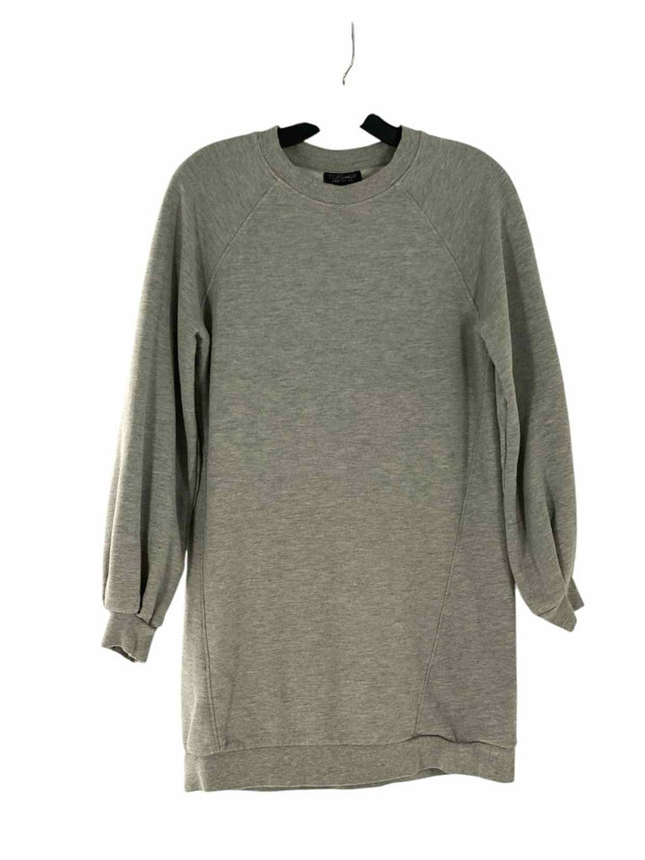 TOPSHOP Size 4 Gray Long Sleeve Shirts