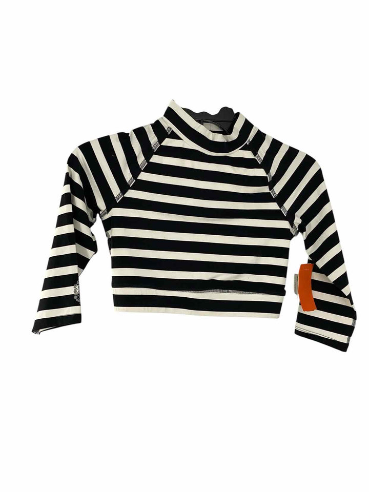 FP Movement Size XS Black White Stripes Athletic Long Sleeve