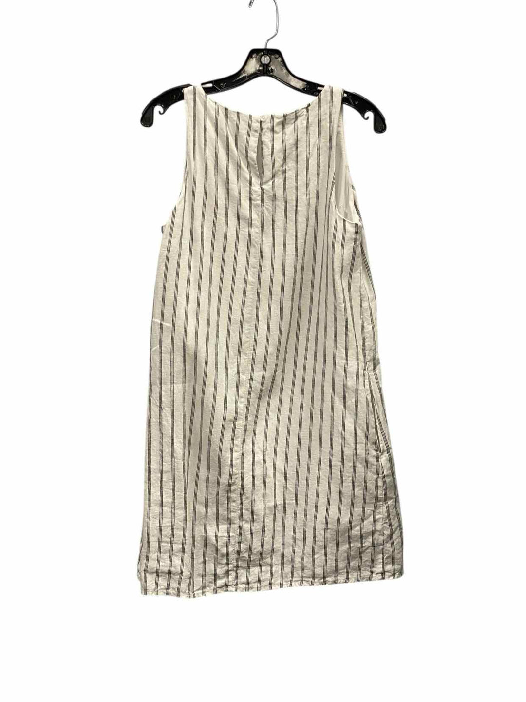 Quince Size 2 White Black Striped Dress