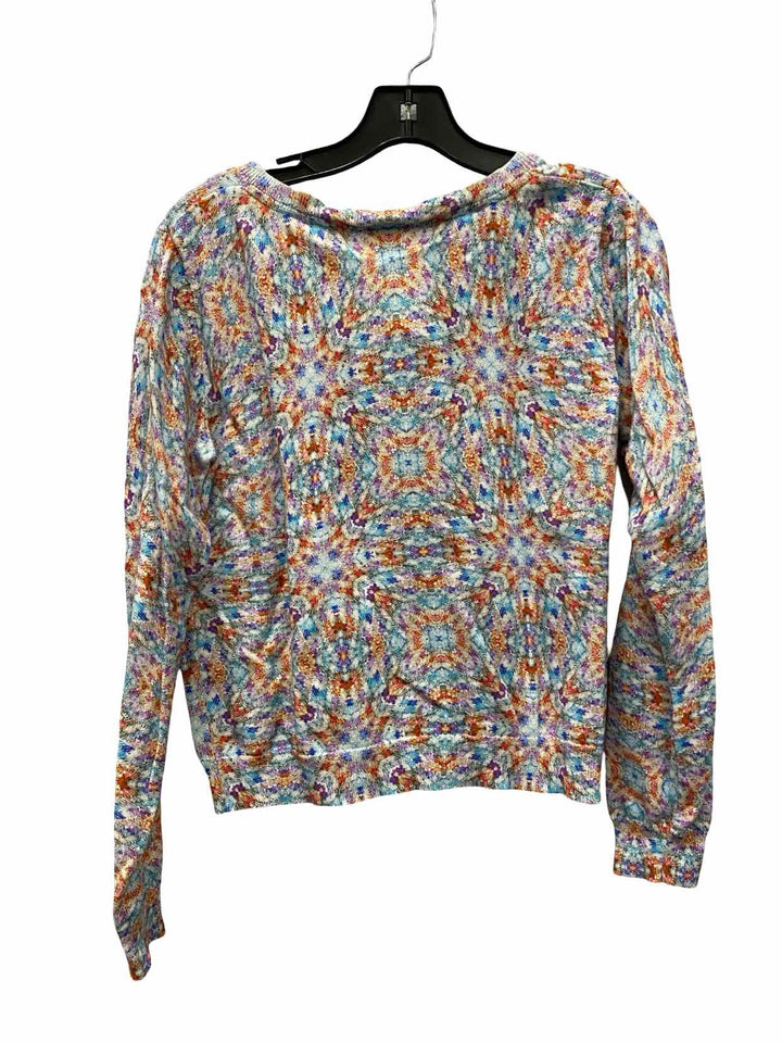 Sundance Size M Blue Orange Print 100% cotton Long Sleeve Shirts