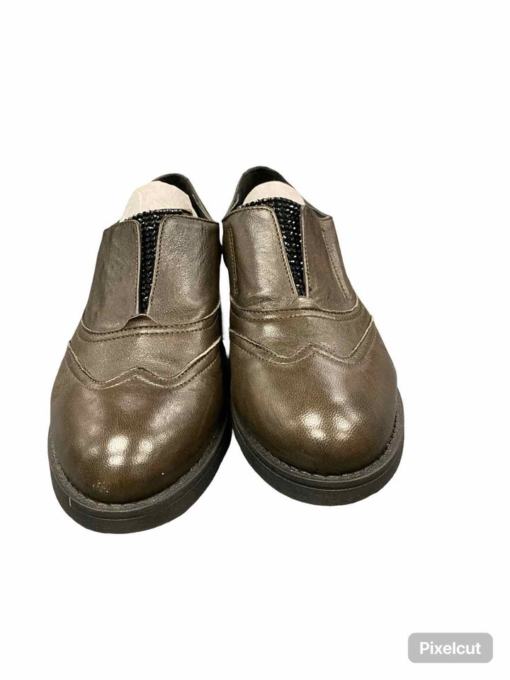 Sheridan Mia Shoe Size 38 Green Leather "Bright" Oxfords Loafers