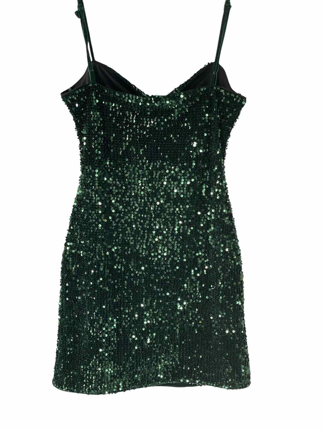 Zara Basic Size S Green sequined Dress