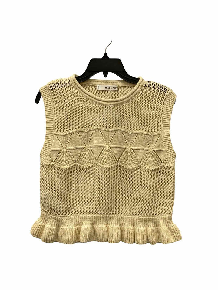 MNG Size M Cream Knit Tank Top